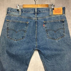Levis Mens 505 Regular Fit Blue Jeans size 40x29 Cotton Denim Pants Zipper Fly